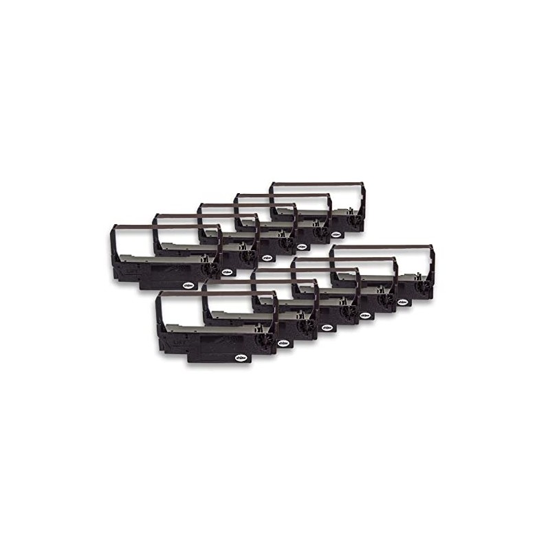vhbw 10 x Ink Ribbon Replacement for Epson C43S015451, ERC30B,