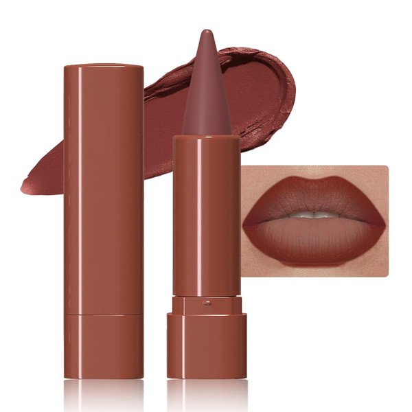 evpct Reddish Brown Matte Lip Liner and Lipstick Combo Set