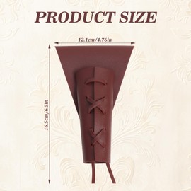 Medieval Leather Holster, Renaissance Belt Accessories, Dagger Holster, Suitable for Costume Party Stage Performance Role Playing Renaissance Accessories (Dark Brown)