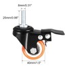 sourcing map 1.5 Inch Swivel Caster Wheels PU 360 Degree
