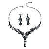 N-Style Necklace and Earrings Set Wedding Party Accessories Bijou Gold,