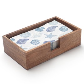 Guest Towel Napkin Holder, Wood Napkin Holder for Table, Disposable Hand Towel Tray, Wooden Napkin Basket Tray for Kitchen Bathroom (9.5 x 5.5 x 2.5 inch)