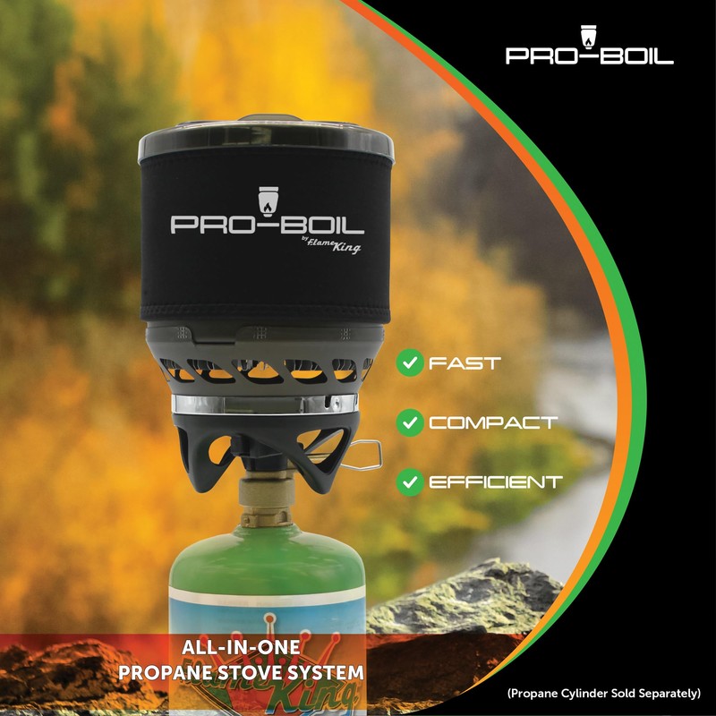 Flame King Pro-Boil All-in-One Camping and Backpacking Stove Cooking System,