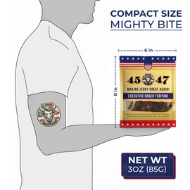 45-47 Beef Jerky – Premium American Made Jerky, 10g Protein per Serving, Low Fat, Gluten-Free – Bold & Savory Snack for On-the-Go Energy - 3oz Bag (1 Pack, Teriyaki)