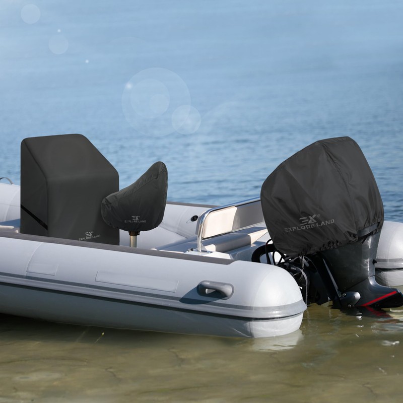 Explore Land Outboard Motor Cover - Waterproof 600D Heavy Duty