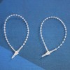JDYYICZ 5 Inch Beaded Adjustable Loop Tie Fasteners, 1000 Pcs-