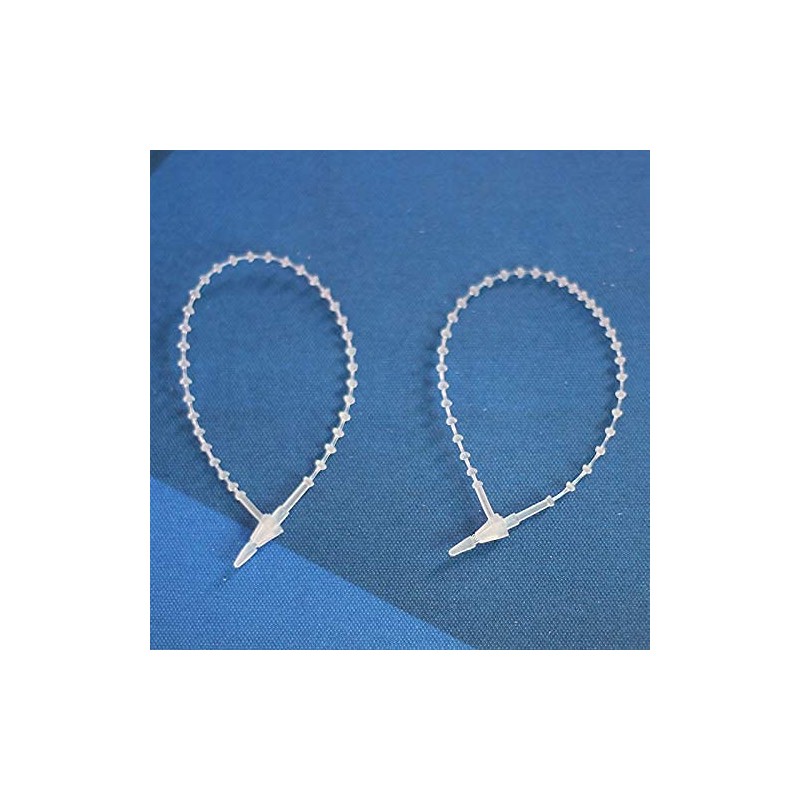 JDYYICZ 5 Inch Beaded Adjustable Loop Tie Fasteners, 1000 Pcs-