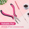 Hair Extension Pliers, Hair Tinsel Tool, Extensions Clamp Kit, For