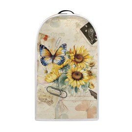 NETILGEN Blender Cover Kitchen Appliance Cover Anti Fingerprint Dust Protection Washable Coffee Machine Cover Food Processor Dust Cover Stand Mixer Cover with Top Handle, Butterfly Sunflower Retro