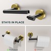 FORIOUS Black Gold Toilet Paper Holder Wall Mount, SUS304 Stainless