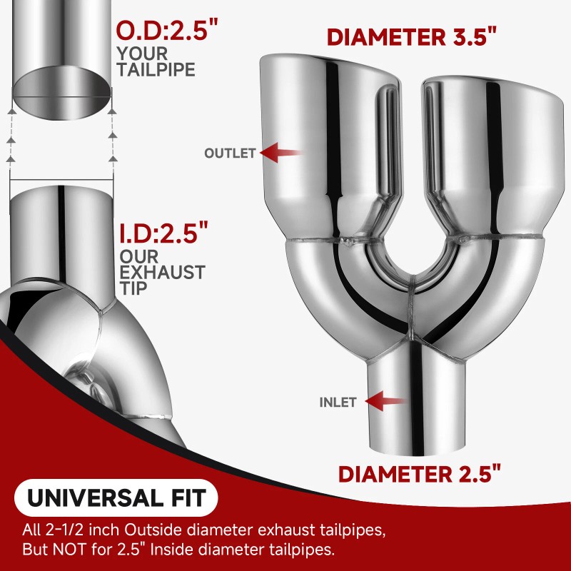 Dreamizer For Fiat Abarth 500 2.5" In 3.5" Out Quad