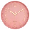 Lumuasky Pink Wall Clock Modern Battery Operated Analog Small Cute