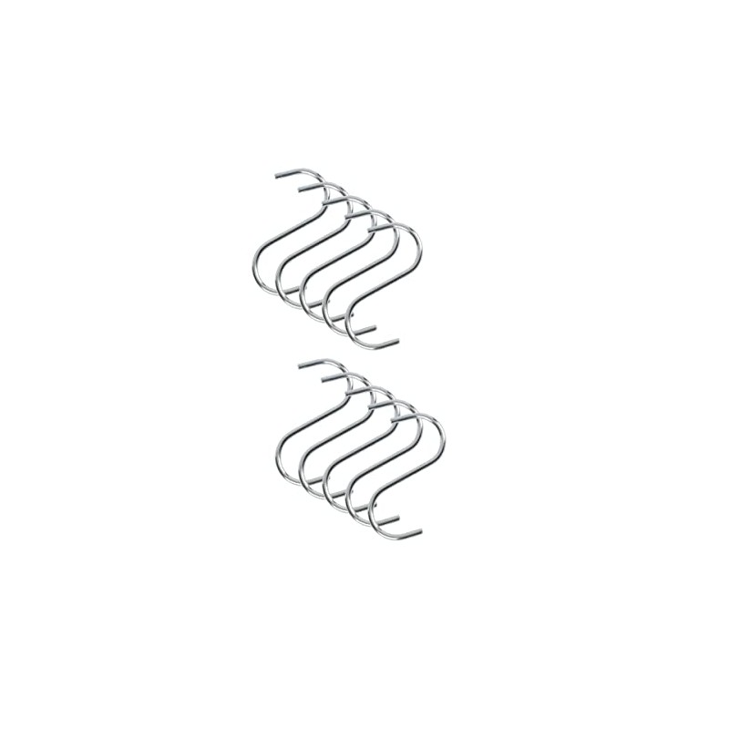 Hardware-Solutions 10 PCS - Space-Saving Tidy S Hooks Chrome Plated