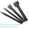 Yuentoen 4 Pcs Sharp Head Pricking Iron Leather Hole Punch,