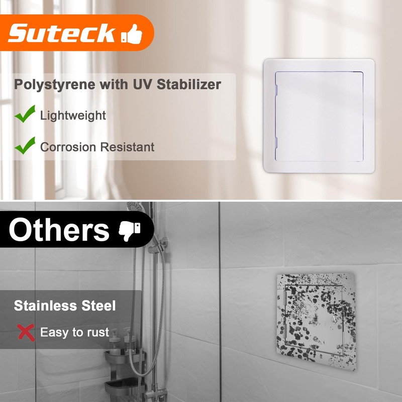 Suteck 18 x 18 Inch White Access Doors, Reinforced Hinged