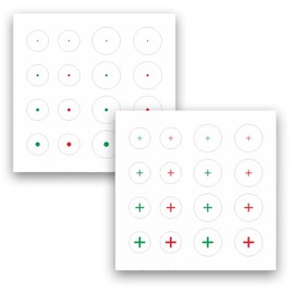 Transparent Clear FPS Aim Sight Assist Sticker - 2 Pack Games Fast Scope Monitor Decal No Scope TV Decal Shooting Target Stickers Decals for FPS Video Games TV Monitor and Mobile Phone (Dot + Cross)