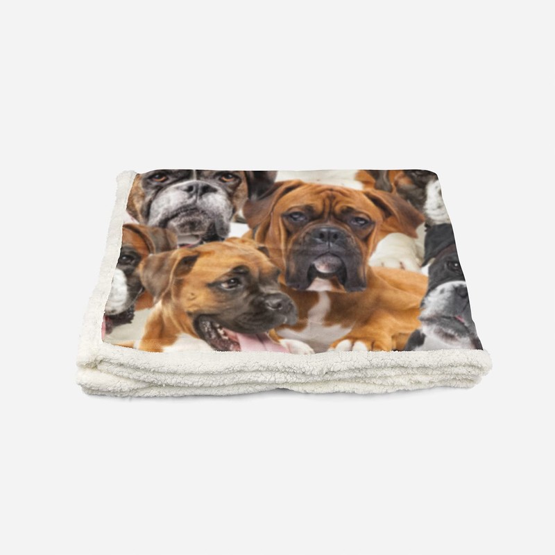 AILONEN Boxer Dog Blanket for Kids Adults, Dog Animal Print