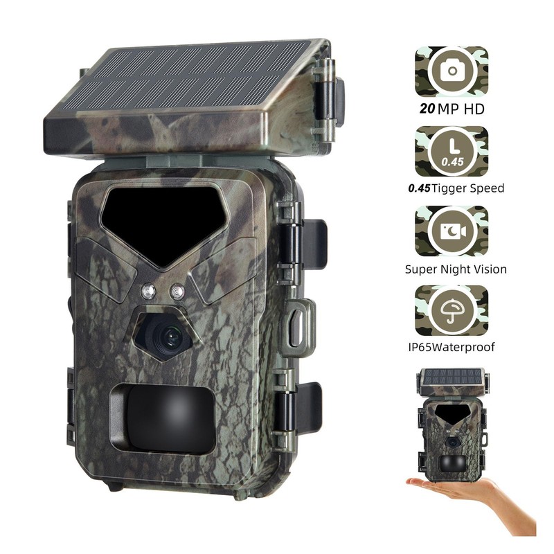 Tosuny Solar Wildlife Camera, 1080P 30fps 20MP Wildlife Camera, Wildlife