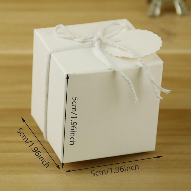 100PCS DIY Gift Box Kraft Paper Favor Boxes - 5x5x5cm