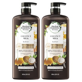 Herbal Essences, Conditioner With Natural Source Ingredients, Color Safe, BioRenew Hydrating Coconut Milk, 20.2 fl oz, Twin Pack