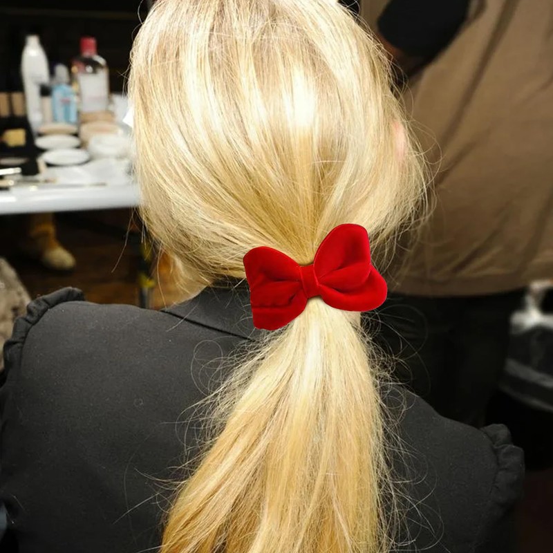 JazSwirl Snow White Headband, Red Bow Headband with Bow Tie