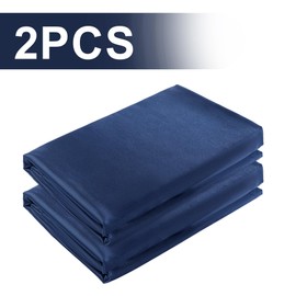 HOMBYS 2 Pack Satin Bed Wedge Pilow Cover, 24x24x10 inches Silky & Smooth Wedge Pillow Case with Zipper, Breathable, Soft, Removable & Machine Washable, (24.5"x24.5"x10", Navy Blue)