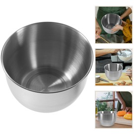 HEMOTON Stainless Steel Deep Mixing Bowl Kitchen Metal Salad Bowls Heavy Duty Nesting Bowls Basin for Baking Cooking Home Kitchen Prepping 19cm