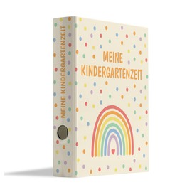 Friendly Fox Rainbow Children's Collector's Folder, Memories Nursery Folder, My Nursery Time Folder, DIN A4 Folder for 350 Sheets, Spine Width 5.6 cm