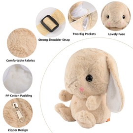 XMiniLife Bunny Large Backpack Plush Stuffed Lop Rabbit Backpack,Best Gift 22Inches