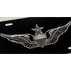 Engraved Senior Army Aviator Wings Car Tag Black & Silver