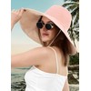 Rulala Fancy Sun Hat for Women Wide Brim Reversible Double-Sided