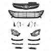 ROKY 10PC For Elantra 2011-2013 Front Chrome Grille Mesh Fog