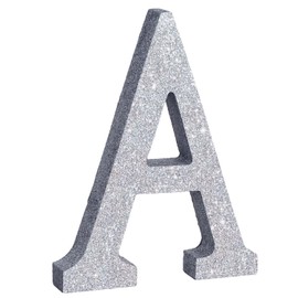 TONIFUL 8 Inch Silver Glitter Letter A Table Centerpiece A-Z Silver Birthday Party Decorations,Silver Alphabet A for Birthday,Chrismas,Graduation,Bridal Shower,Wedding,Anniversary Party Supplies