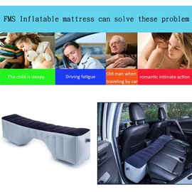 Mr.Ho Inflatable Car Travel Mattress Back Seat Gap Pad Air Bed Cushion Camping Air Couch (Blue)