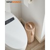 WAOHANAZ Bamboo Toilet Paper Storage Basket with Lid & Handle