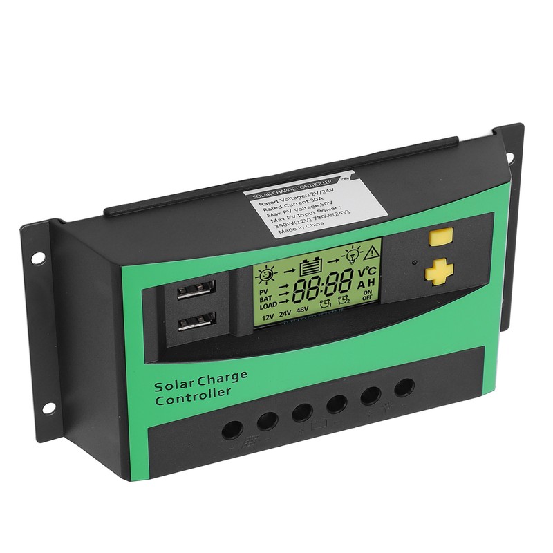 Solar Charge Controller PWM Panel Regulator 12V 24V 30A with