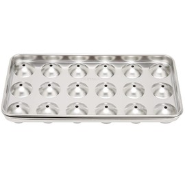 Round Ice Cube Trays, 18 Grid 304 Stainless Steel Ice Ball Maker Molds Metal Ice Cube Trays, Ice Cube Cooling Ball for Wine Beverage Bar Restaurant