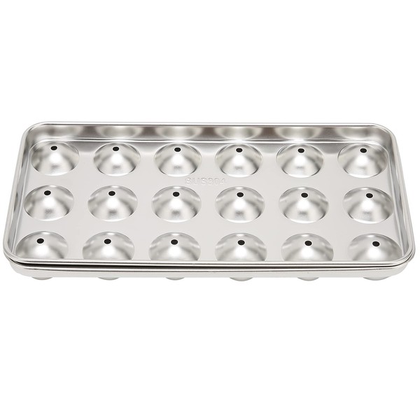 Round Ice Cube Trays, 18 Grid 304 Stainless Steel Ice