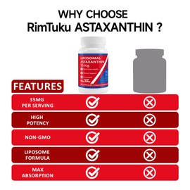 35mg Liposomal Astaxanthin Supplement - Powerful Antioxidant Support for Skin, Joint & Eye Health - Natural Anti-Aging Formula with Pure Astaxanthin - Vegan, Non-GMO, 120 Capsules