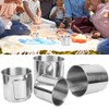 4pcs Outdoor Stainless Steel Cup Foldable Handle Nesting Cups for