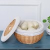 10.24In Tortilla Warmer Basket with Removable Liner and Napkin Cloth