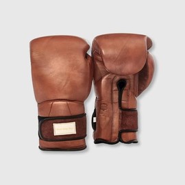 Modest Vintage Player Elite Heritage Brown Leather Boxing Gloves (Strap-Up) (14oz)