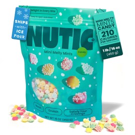 Nutic Mini Smooth and Melty Mints Nonpareils Candy - 1LB, Petite Pastel Mint Delights for Holidays & Birthdays, Dutch Mints, Chocolate Mint Treats - Made in the USA - (Pack of 1)