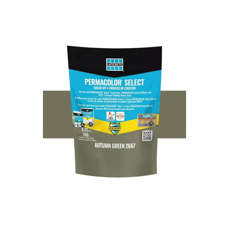 Permacolor SELECT Grout Color Kit (40+ Colors Available) (Autumn Green)