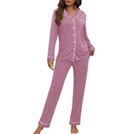 HNG Pijama De Navidad Women's Sleepwear Christmas Pajamas For Women Plus Size Bean Paste, XL
