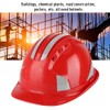 Construction Site Protective Cap Ventilate ABS Hard Hat Reflective Stripe