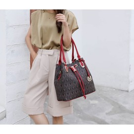 MKF Collection Shoulder Bag for Women, Vegan Leather Top-Handle Crossbody Bag Tote Bag Handbag Purse by Mia K