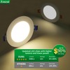 zouzai 12 Pack 6 Inch 6000K Ultra-Thin LED Recessed Light