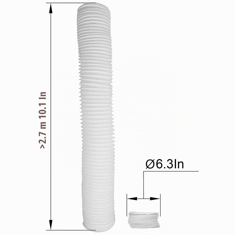 Vent Systems PVC Flexible Hose White DN 160 mm x