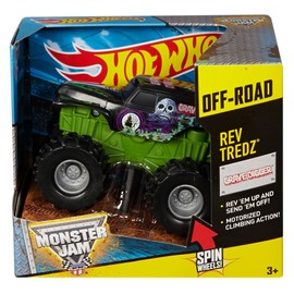 Mattel Hot Wheels chv36 Vehicle Toy – Vehicles Toy (Multicolor, Truck, Monster Jam, 3 Year (S), 1: 43, Rev Tredz Grave Digger)